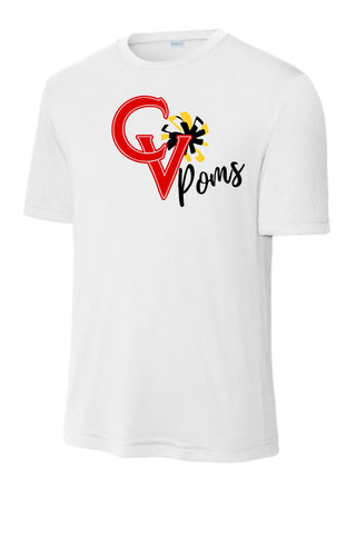 CV Poms Wicking Tee- Youth, Ladies, Adult Sizes- 5 designs