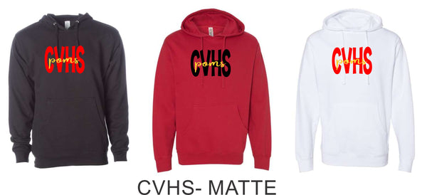 CV Poms Hoodie- Adult and Youth- 5 designs