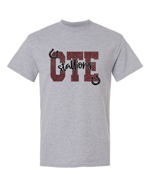 CTE Basic Tee CTE Design- Matte or Glitter