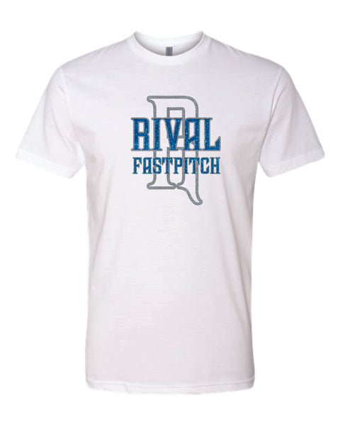 Rival Fastpitch Unisex BIG LOGO Tee- matte and glitter