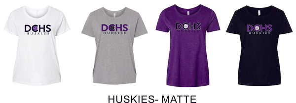 DCHS Volleyball Curvy Ladies Tee- Matte or Glitter