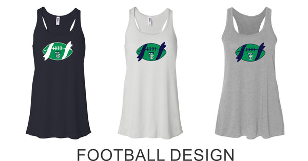 Thunder Ridge Flag Football Ladies Flowy Tank- 3 Colors -5 Designs
