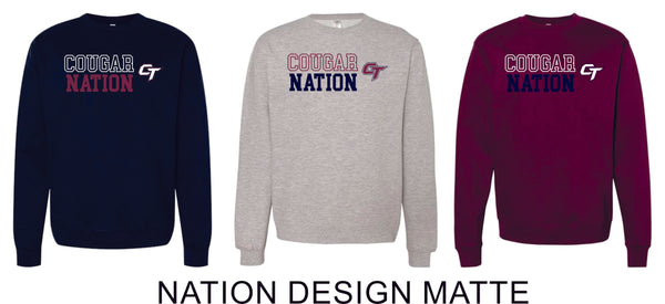 CT Cougars Crewneck Sweatshirt- 4 designs