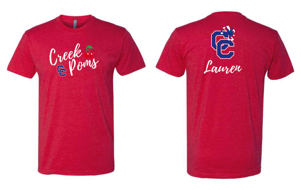 Creek Poms POMS Tee- matte and glitter