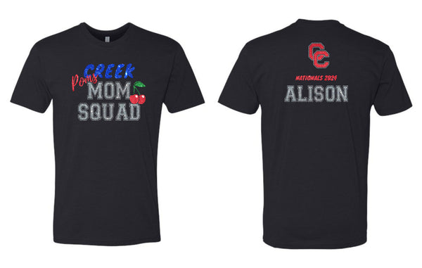 Creek Poms SQUAD Tee- matte and glitter