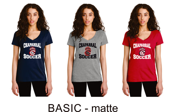 Chap Soccer Ladies Tee- 6 designs- Matte or Glitter