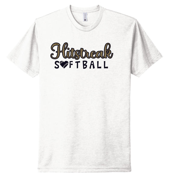 Hitstreak Unisex SOFTBALL Tee- matte and glitter