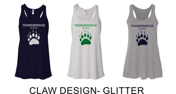 Thunder Ridge Poms  Ladies Flowy Tank- 3 Colors