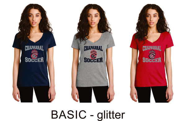 Chap Soccer Ladies Tee- 6 designs- Matte or Glitter