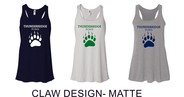 Thunder Ridge Poms  Ladies Flowy Tank- 3 Colors