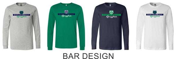 Thunder Ridge Flag Football Long Sleeve Tee- Youth, Ladies, Unisex sizes- 5 Designs