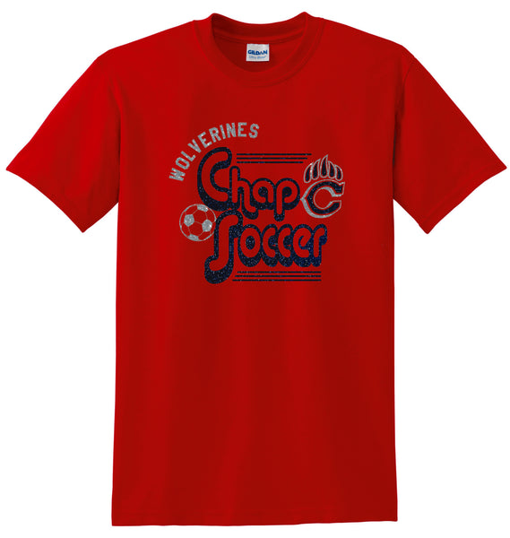 Chap Soccer Basic RETRO Tee- Matte or Glitter