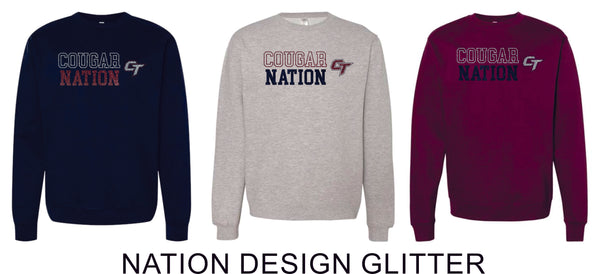 CT Cougars Crewneck Sweatshirt- 4 designs