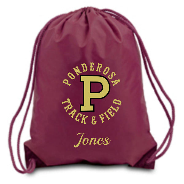 Pondo FAN Track & Field Drawstring Backpack-Matte or Glitter