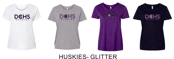 DCHS Volleyball Curvy Ladies Tee- Matte or Glitter