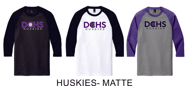 DCHS Volleyball Ladies or Unisex Raglan Tee- 3 Colors