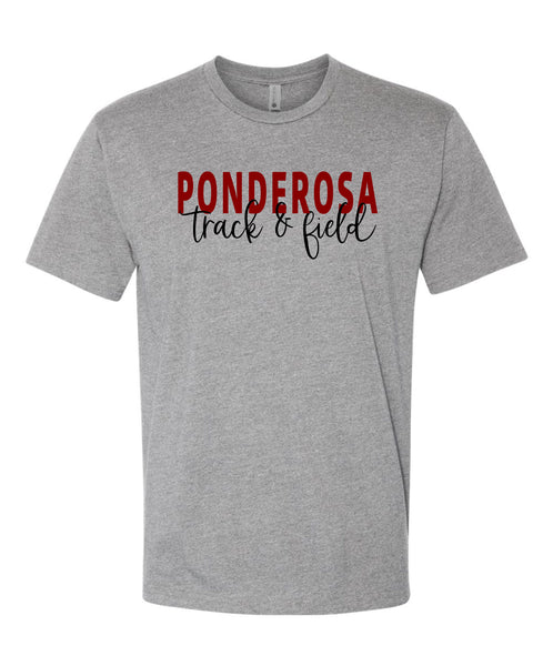 Pondo FAN Track & Field SCRIPT Tee- matte and glitter