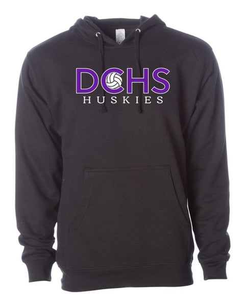 DCHS Volleyball HUSKIES Hoodie- Matte or Glitter