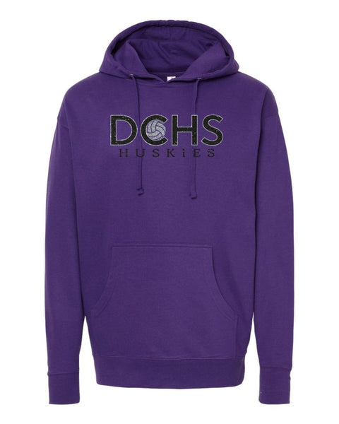 DCHS Volleyball HUSKIES Hoodie- Matte or Glitter