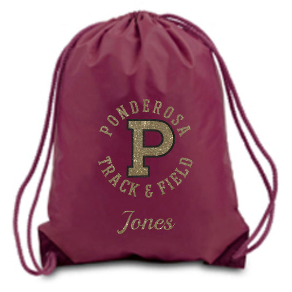 Pondo FAN Track & Field Drawstring Backpack-Matte or Glitter