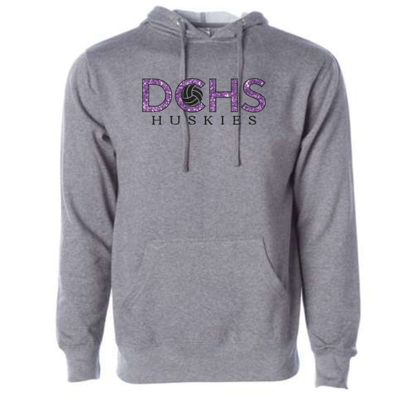 DCHS Volleyball HUSKIES Hoodie- Matte or Glitter