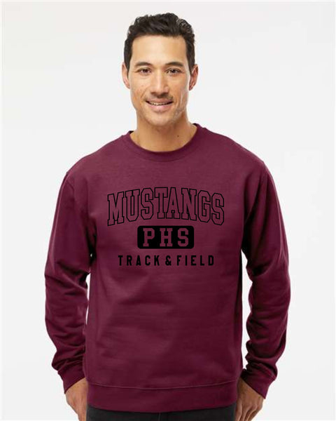 Pondo FAN Track & Field Crewneck Sweatshirt- matte and glitter