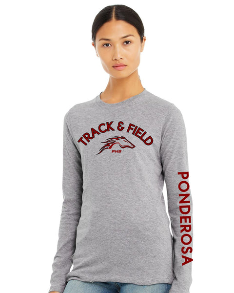 Pondo FAN Track & Field Ladies Bella Canvas Long Sleeve Tee- 4 Designs