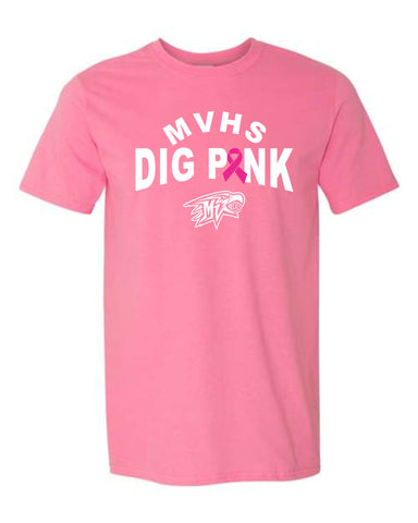 MVHS Volleyball Dig Pink Tee