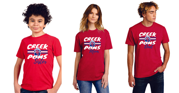 Creek Poms PAW 2025 Tee- matte and glitter