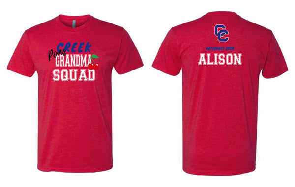 Creek Poms 2025 SQUAD Tee- matte and glitter