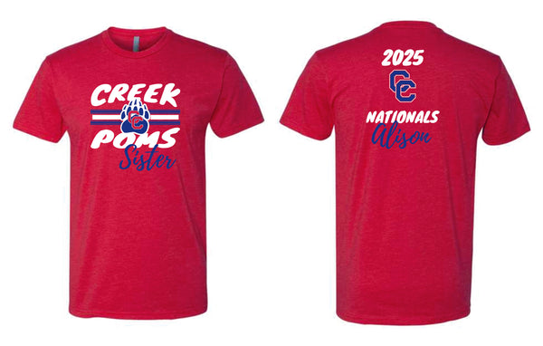 Creek Poms PAW 2025 Tee- matte and glitter