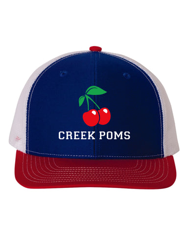Creek Poms Trucker Hat- embroidered