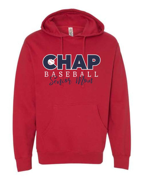 Chap Baseball Senior Mom Hoodie 2024