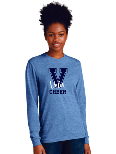 Valor Cheer Competition Long Sleeve Tee- Matte or Glitter