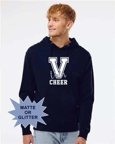 Valor Cheer Navy Hoodie- Adult and Youth Sizes