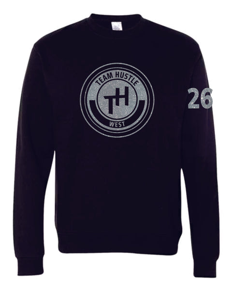 Team Hustle West Crewneck- 3 Designs GLITTER