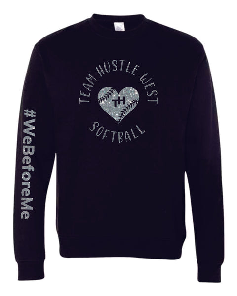 Team Hustle West Crewneck- 3 Designs GLITTER