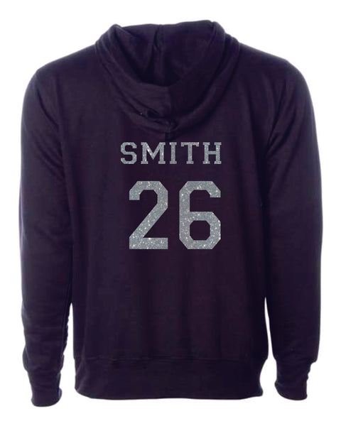 Team Hustle West Hoodie- 3 Designs GLITTER