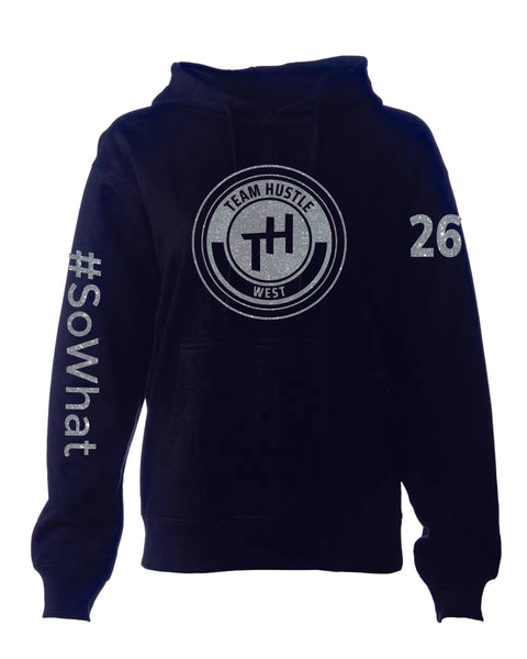 Team Hustle West Ladies Hoodie- 3 Designs GLITTER