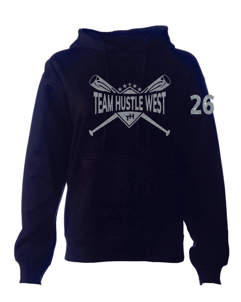 Team Hustle West Ladies Hoodie- 3 Designs GLITTER