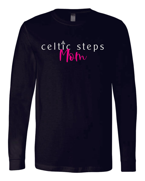 Celtic Steps Mom Unisex Long Sleeve Tee-Matte or Glitter