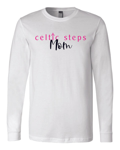 Celtic Steps Mom Unisex Long Sleeve Tee-Matte or Glitter