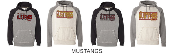 Pondo POMS Vintage Heathered Hoodie- 6 Designs- Matte or Glitter