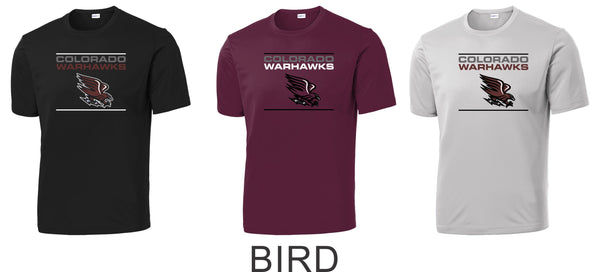 Warhawks Baseball Wicking Tee- Ladies, Unisex, and Youth