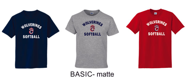 Chap Softball Basic Tee- 6 design choices