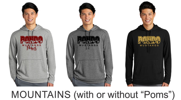 Pondo POMS Unisex Triblend Wicking Hoodie- 4 Designs- Matte or Glitter