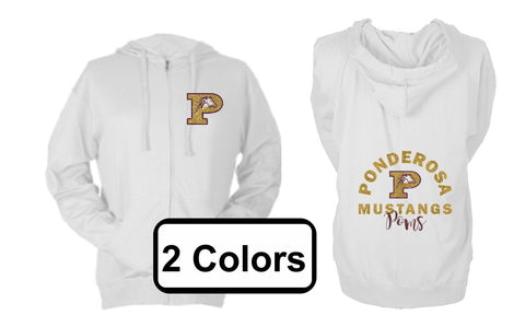 Pondo POMS Beach Zip Up Hoodie