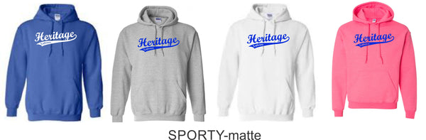 Heritage Basic Hoodie- 3 Designs- Matte and Glitter