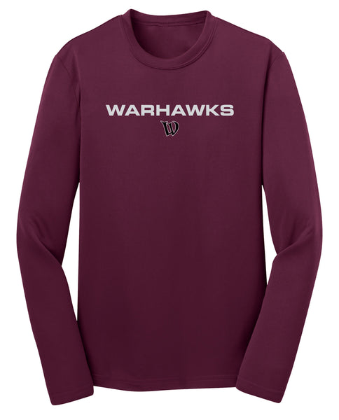 Warhawks Baseball Wicking Long Sleeve Tee- Ladies, Unisex, and Youth