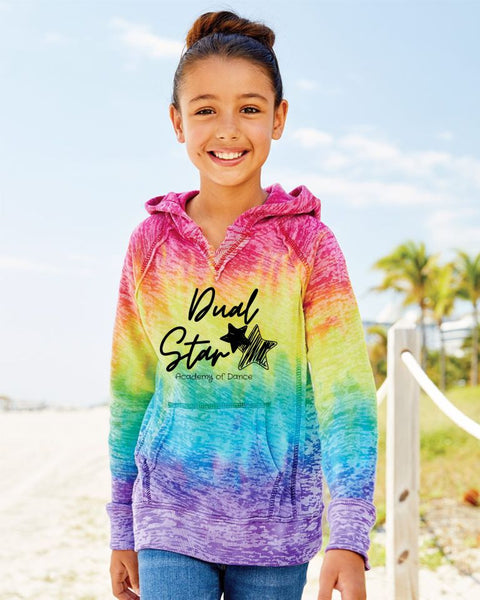 Dual Star Youth or Ladies Tie Dye Hoodie